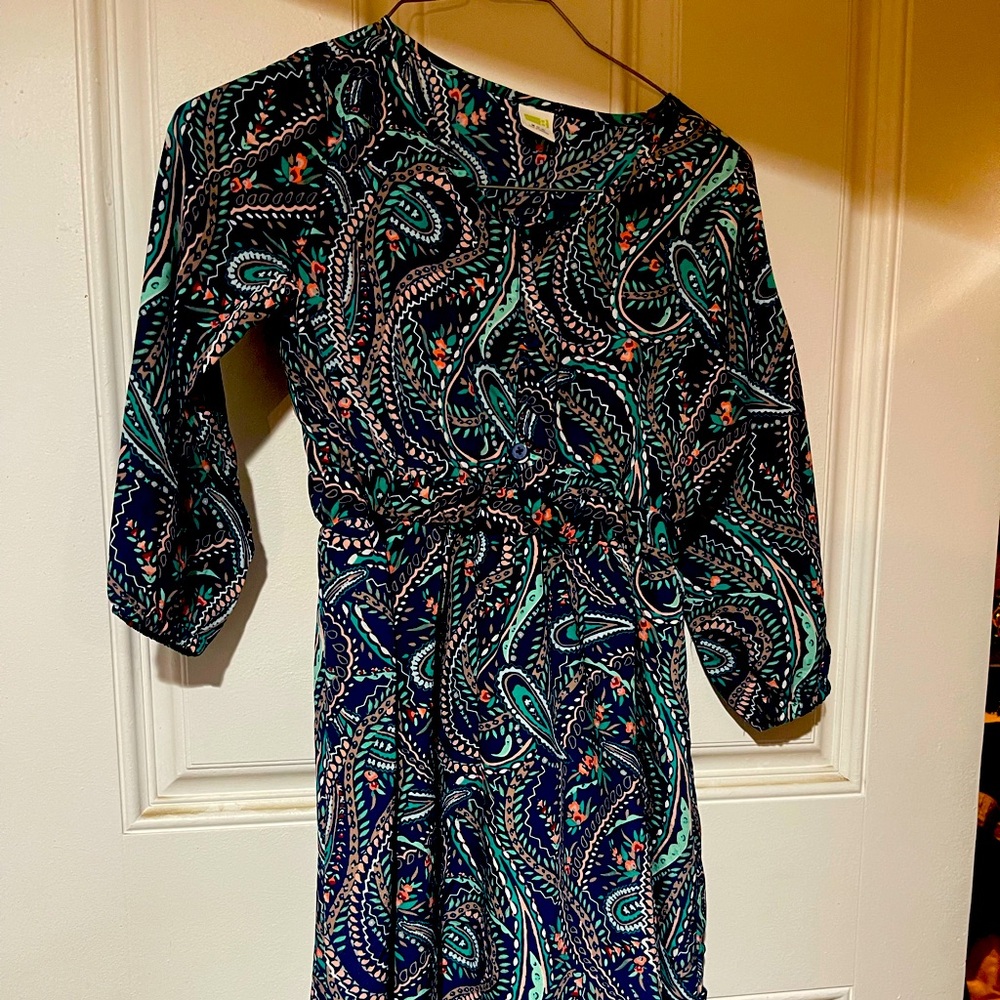 Girls peacock colors dress size 7/8